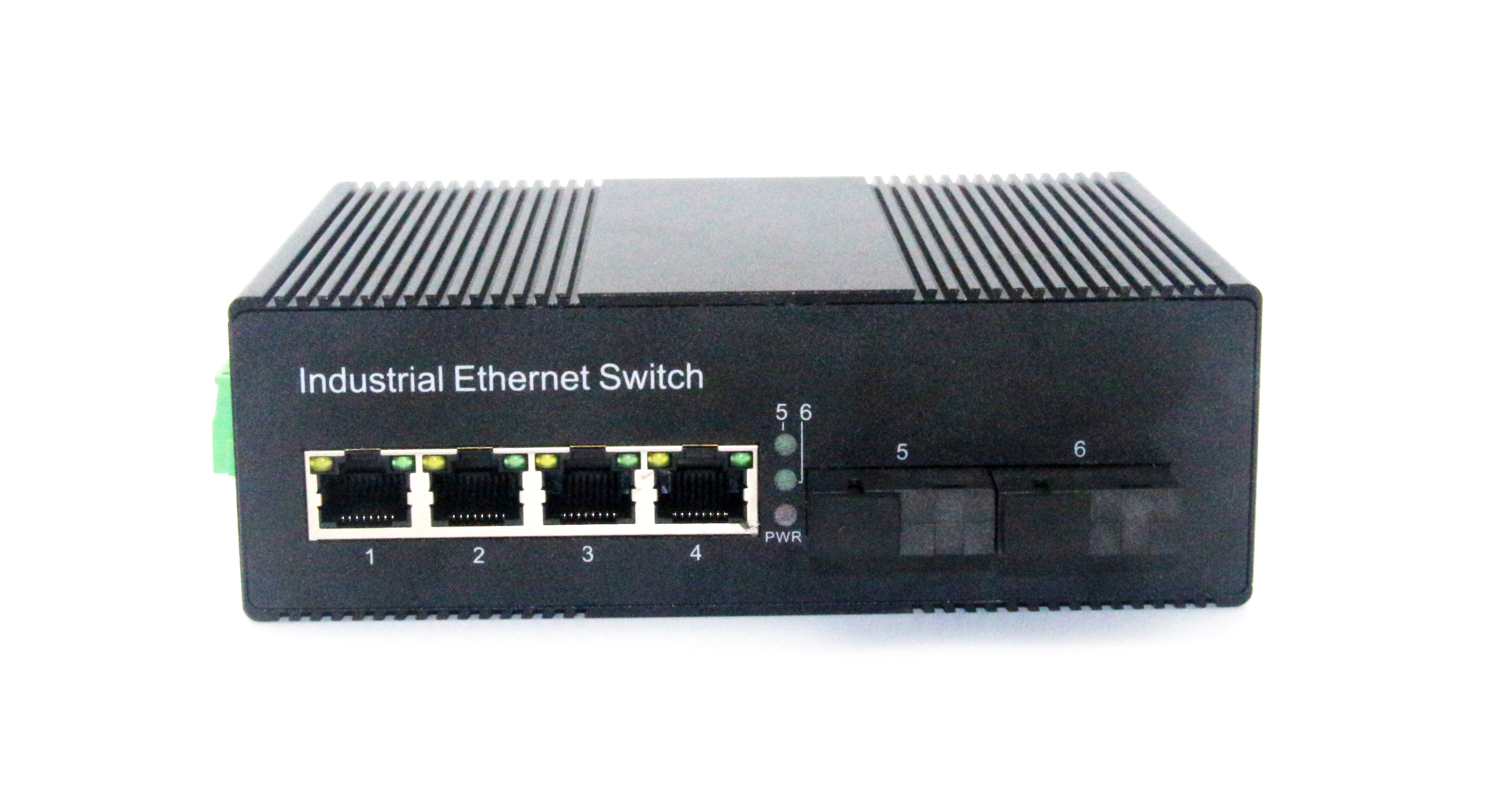 百兆2光4电工业级以太网交换机